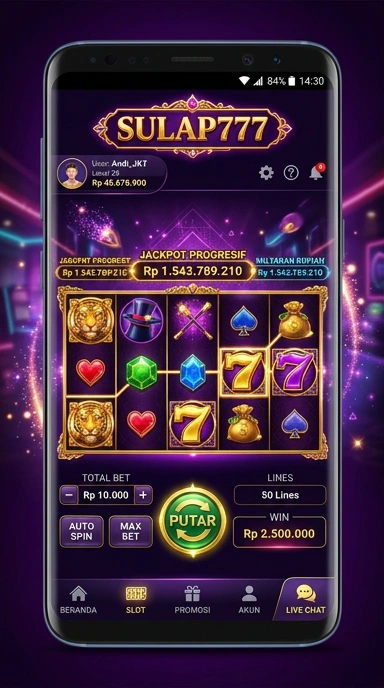 Tampilan utama aplikasi sulap777 untuk pengalaman pengguna yang optimal.